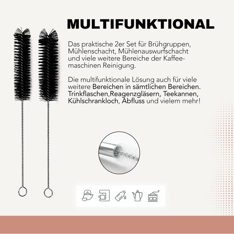 fancility® 2 x Cleaning Brush for Brewing Units for Fully