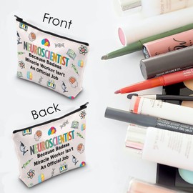Neuroscientist Gift for Women Neurologist Cosmetic Makeup Bag Neuroscience Graduation Gift (Neuroscientist Bag CA)