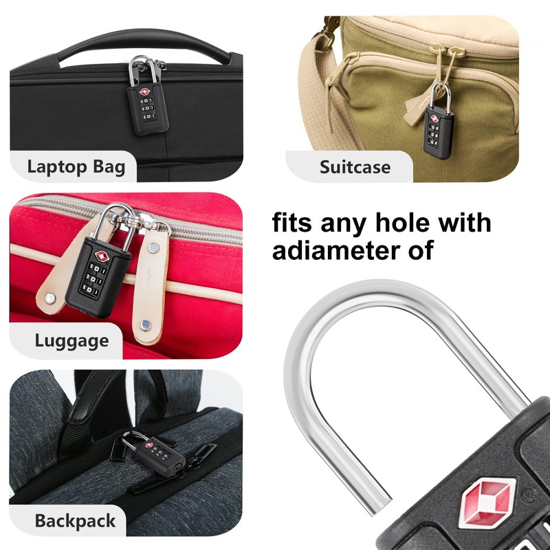 Romon Pack of 2 TSA Luggage Locks, TSA Lock with