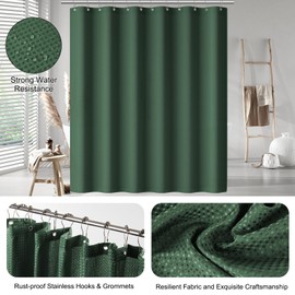 Z ZONAMA Bathroom Accessories Set - 22PCS Bathroom Set with Shower Curtain, Trash Can, Toilet Brush Holder Set & Soap Dispenser – Stylish & Functional Bath Decor for Home, Apartment, Green