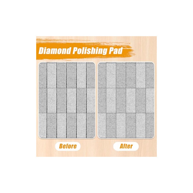 3 Pcs Diamond Hand Polishing Pads, 60 Grit Diamond Sanding