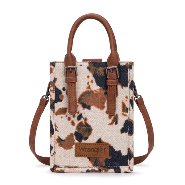 Wrangler small crossbody purses for women mini handbags cow print