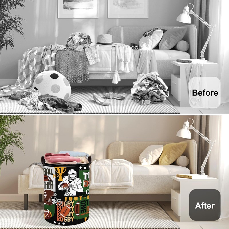 HUUMONSS Comic Balls Baby Laundry Hamper Collapsible Clothes Kids Storage