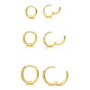 Solid Gold 14K Endless Tiny Hoop Polished Huggie Earrings (8.5mm)