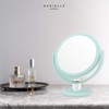 Danielle,Tabletop Mount 10X Soft Touch Round Vanity Mirror, Seafoam