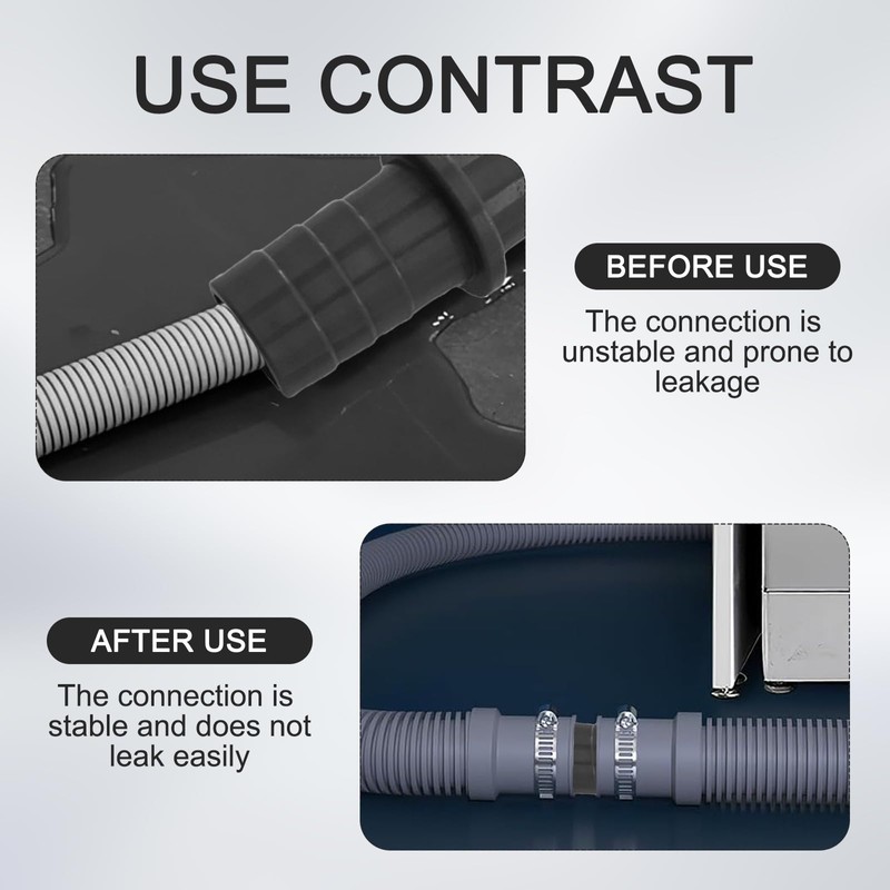 2 Sets Washing Machine Drain Hose Connector, Dishwasher Pipe Connector