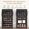 Shoe Rack with Cover,10 Tier Shoe Organizer Storage,Free Standing Tall
