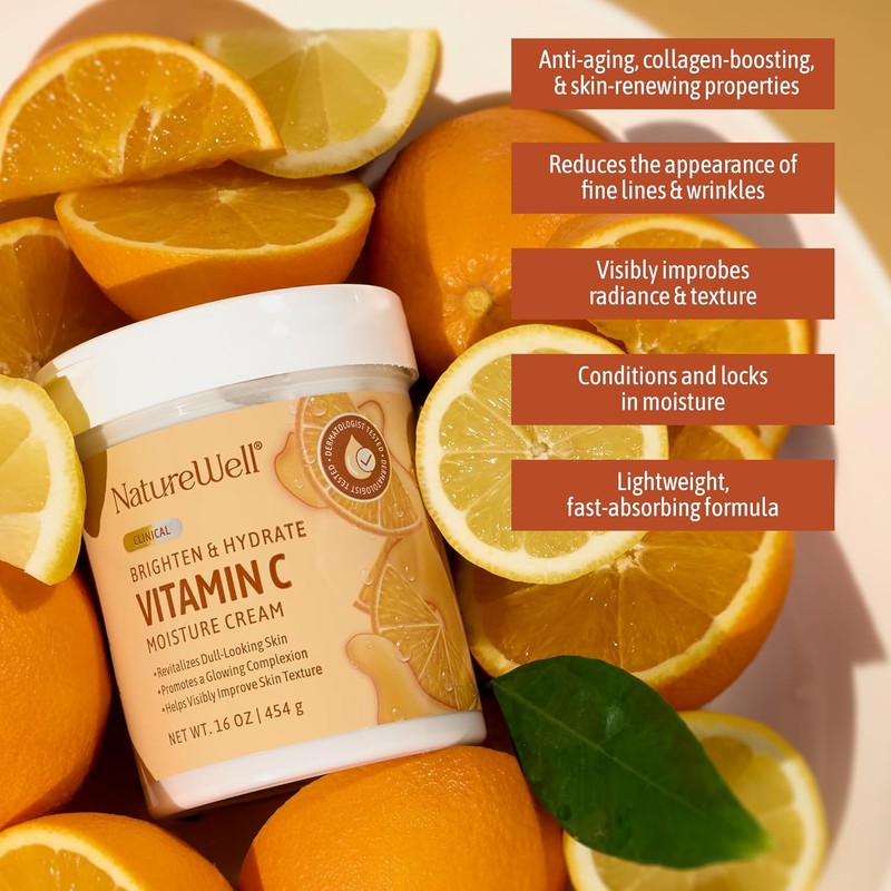 NatureWell Vitamin C Brightening Moisture Cream 16 oz