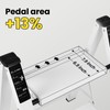 FAHKNS White 4 Step Ladder, Aluminum Light Folding 4 Step