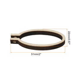 sourcing map 10Pcs Mini Embroidery Hoop 2" x 0.87" Tiny Oval Vertical Cross Stitch Hoops Small Wood Ring Circle for DIY Pendant Keychain Display Frame