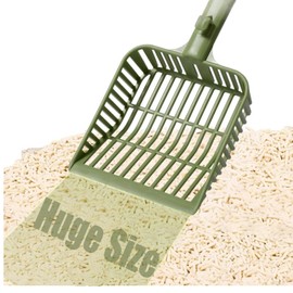 DUSTNIX Cat Scooper for Litter Box, Cat Litter Scoop, Kitty Litter Scoop, Cat Poop Collector, All in One Litter Scoop Pet Litter Sifter (Green)