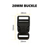 EesTeck 6 Set 20mm Extra Thick Heavy Duty Buckle Clips,