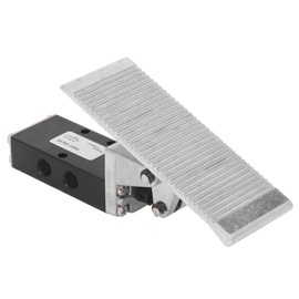 Válvula Neumática 5 Vías 2 Posiciones Pedal Válvula de Control de Presión de Aire G1/4in Interruptor de Válvula de Control de Presión de Aleación de Aluminio