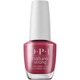 OPI Nature Strong Give a Garnet | Opaque Dark Red Crème Natural Origin Nail Polish | Plant Based, Vegan, Cruelty Free