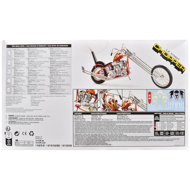 DCD Level 5 LA Street Chopper Motorcycle 1/8 Scale Model