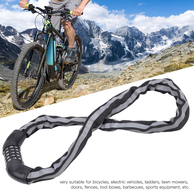 Bike Antitheft Coded Lock Bicycle Cable Lock Keyless Five Password