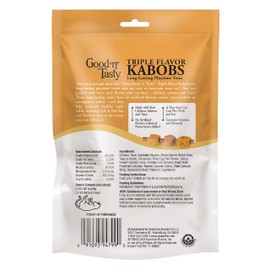 Good ‘n’ Tasty Triple Flavor Kabobs Cat Treat, 1.4 Ounce Bag, Long-Lasting Playtime Treat for Cats Made with Real Chicken, Salmon & Tuna