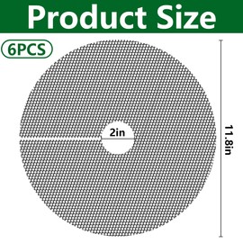 Adnee 6 Pcs 11.8 Inch Plant Pot Grids-Cuttable Plant Pot Soil Covers Protectors from Animals-Indoor Plant Pot Soil Guard for Outdoor Garden Plant Protection