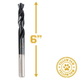 17/32 Inch Drill Bit for Metal - Industrial Grade M35 Cobalt Titanium Aluminum Nitrite - 17/32" Diameter & Total Length of 6" with Working Length of 3" Easily Drill Into Metal, Steel, & Aluminum