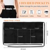Waitress Apron, Server Apron with 3 Pockets, Waterproof Black Waiter