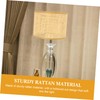 WOONEKY Hand Woven Rattan Lamp Shade Natural Rattan Cover for