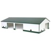 1/64 White & Green 60ft x 120ft Wooden Implement Shed