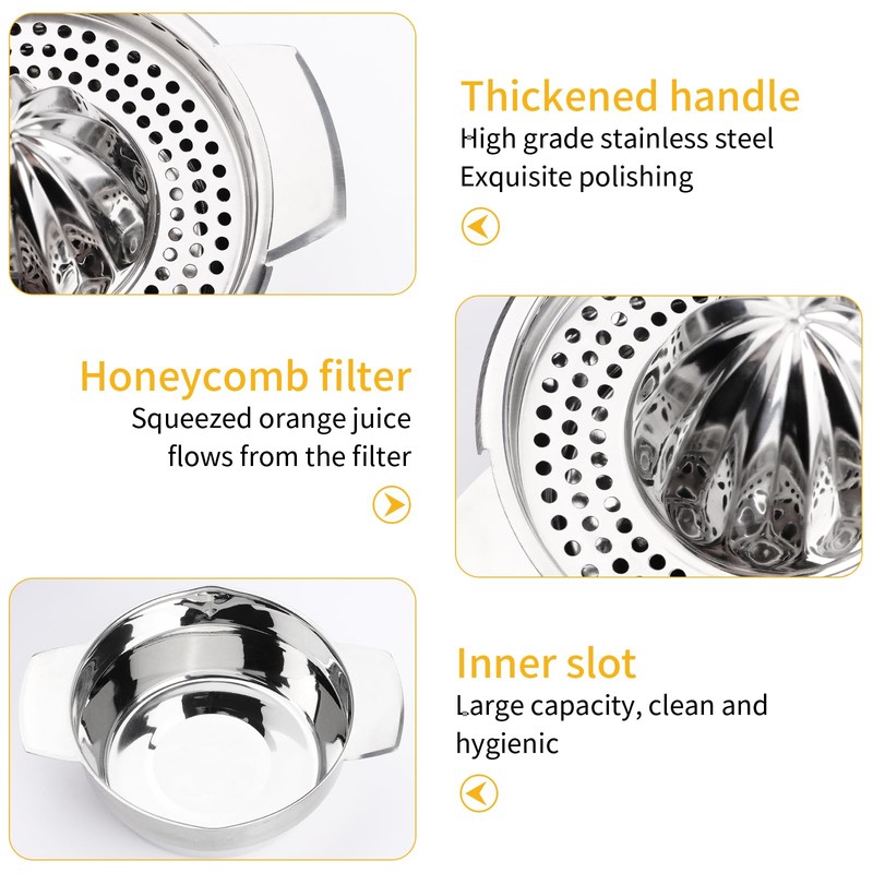 Stainless Steel Fruit Lemon Juicer,Manual Juicers Fruit Hand Squeezer For