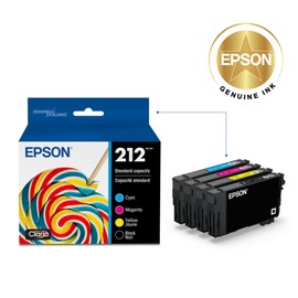 EPSON 212 Claria Ink Standard Capacity Black & Color Cartridge Combo Pack (T212120-BCS) Works with WorkForce WF-2830, WF-2850, Expression XP-4100, XP-4105