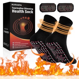 KUIRUNRX Heated Socks, Foot Warmer Socks, Toe Warmer, 2 Pairs, Winter Socks, Magnetic Socks, Black Sole Warmer for Cycling, Running, Hiking, Skiing (2 Pieces)