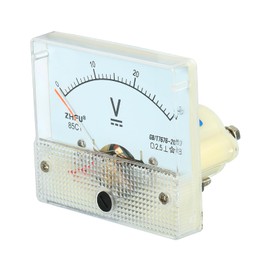 YOKIVE Analog Panel Voltmeter 85C1 DC0-30V Volt Meter Measuring Gauge Ideal for Circuit Test Measuring Equipment (White Rectangle)