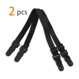 uxcell Elastic Non-slip Adjustable Bra Shoulder Strap Clips Holder for Women Black-3 10 mm Width