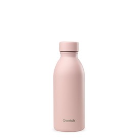 Qwetch ICON Thermos Flask, 500 ml, Stainless Steel, Pastel Pink, Compact BPA-Free Drinking Bottle, Insulated Flask for Coffee, Tea & Water, Leak-Proof, Sustainable, Design & Sports