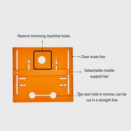 Milling Table Insert Plate for Routers, Base Plate 28 x 25 cm Cuttable 19 cm 4 Inch Circular Saw Underpass Plate for Trimmer Cutter