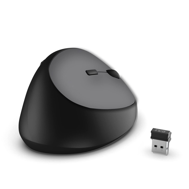 inca IWM-279G Vertical Wireless Mouse - Ergonomic Design, 1600 DPI,