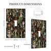 Rougui Decorative Switch Plate Covers Rustic Red Mushroom Plant Green