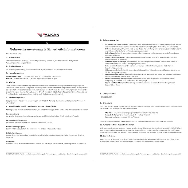 Robust tyre balancing pliers for loosening, cutting and attaching balancing