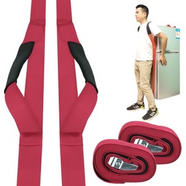 TMR.Breath G Single Person Carrying Belt, Set of 2, Left & Right Set, Moving, Furniture Moving, Lifting, Backpack, Cardboard, Refrigerator, Drawer (Pink Purple)