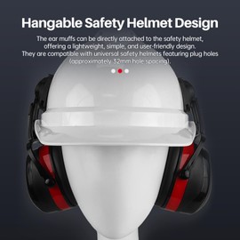 GOL-SIV 32dB Ear Muffs Hard Hats,For Construction,Gun Range,Airport,Shooting,Lawn Mowing