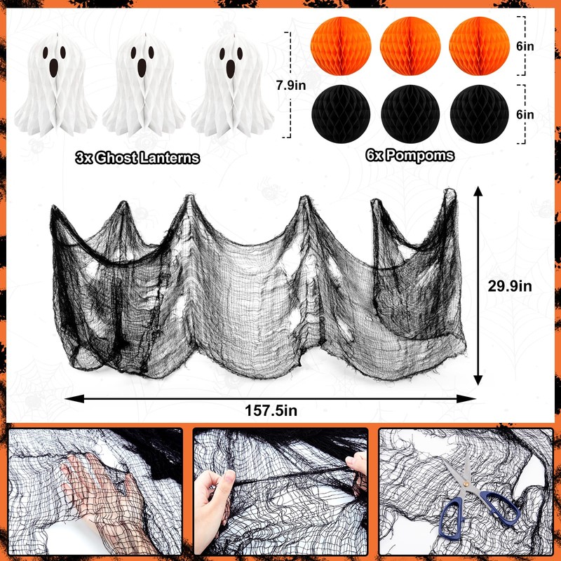 Halloween Party Decorations, 29Pcs Halloween Indoor Decorations Kit with Mantel