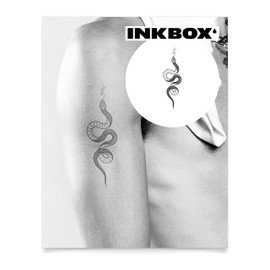 Inkbox Temporary Tattoos, Semi-Permanent Tattoo, One Premium Easy Long Lasting, Water-Resistant Temp Tattoo with For Now Ink - Lasts 1-2 Weeks, Slink, 5 x 2 in