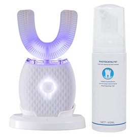 Cepillo de dientes ultrasónico para adultos, cepillo de dientes eléctrico automático, portátil, lavable, cerdas suaves, temporizador automático de 30 
