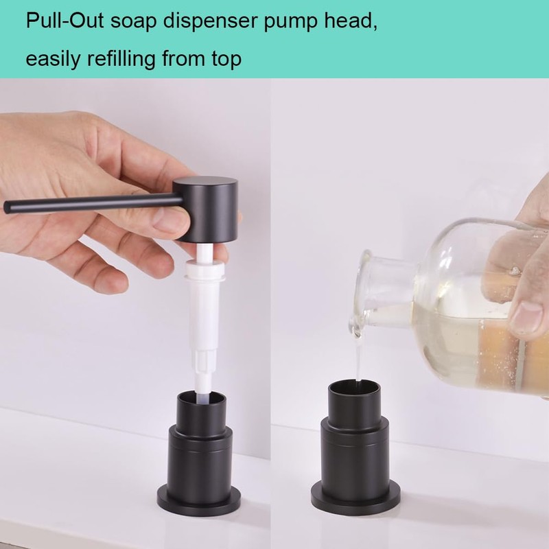 GICASA Kitchen Soap Dispenser, Built in Liquid Soap Lotion Dispenser