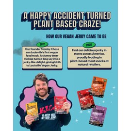 Louisville Vegan Jerky Co. Limited Variety Bundle Vegan Jerky 3 oz. 5 pack (Smoky Carolina BBQ, Buffalo Hot Wing, Maple Bacon, Smoked Black Pepper, General Tso)