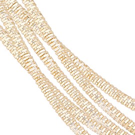 BENECREAT - Alambre metálico brillante de 18 lingotes franceses con alambre de cobre en espiral dorado con caja de almacenamiento para bordado y decoración de ropa, oro brillante (35 g)