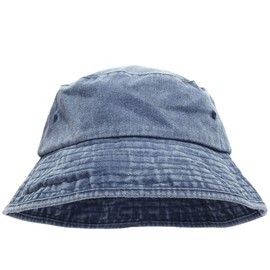 KYEYGWO Cotton Fishing Hats for Men and Women, Adjustable Bucket Hat, Sun Hat, Leisure, Outdoor Hat, Plain Summer Hat, Floppy Hat for Sandy Beach, Bivouacing, #1 blue