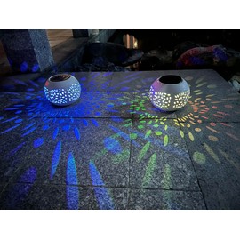 KPJSDT Solar Lantern Outdoor Waterproof, Solar Lighting Lantern with 2 LED Bulbs, Metal Decorative Lantern for Tabletop, Garden, Patio, Courtyard, Lawn