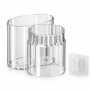 Wall-Mounted Toothbrush Holder with Mouthwash Cup - Transparent 2-Piece Bathroom