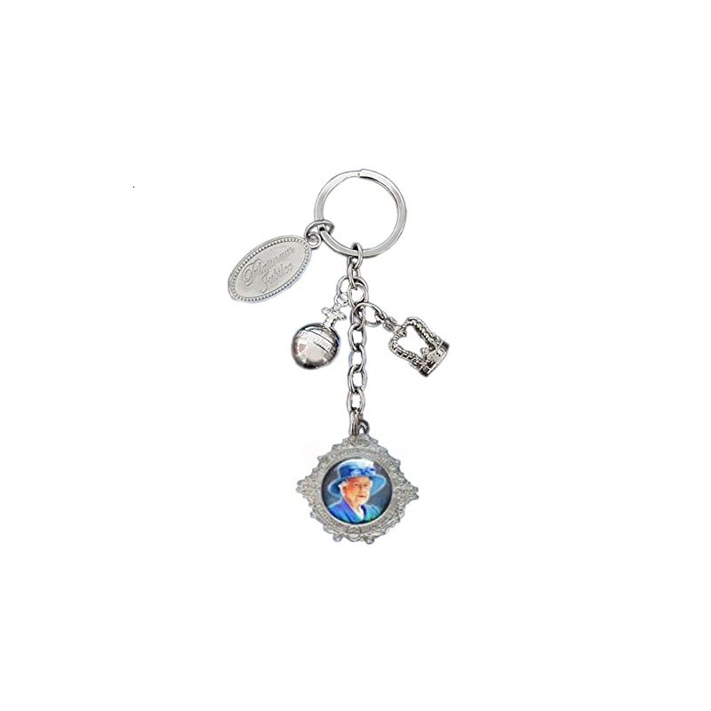 Queen Elizabeth Platinum Jubilee Charm Keyring Commemorative Memorabilia Souvenirs Car