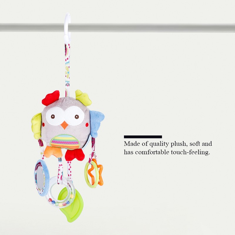 Soft Infant Plush Toy Cute Animal Rattle Baby Bed Stroller