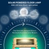Auto On/Off LED Solar Floor Lamp for Outdoor Garden Rattan